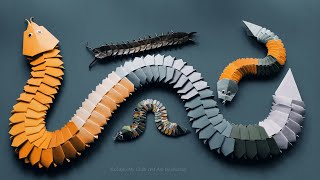 Modular Origami Snakes  Easy DIY paper snakes [upl. by Evita]