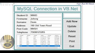 How to Connect MySQL Database in Visual Basic Net  Full Tutorial [upl. by Brendon568]