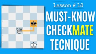 Chess lesson  18 Queen and King vs King Checkmate  Learn how to play Chess the right way [upl. by Nyliac]