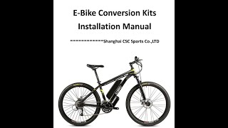 CSC electric conversion kits Front wheel installation video how to DIY your Ebike [upl. by Ora205]