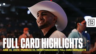 FULL CARD HIGHLIGHTS  Munguia vs Derevyanchenko [upl. by Yesima]