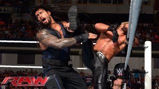 Roman Reigns vs Seth Rollins Raw Sept 15 2014 [upl. by Odyssey]