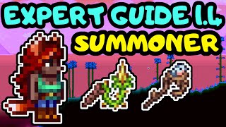 TERRARIA SUMMONER PROGRESSION GUIDE SERIES Terraria 14 Expert Mode Summoner and Whips guide [upl. by Ogait]