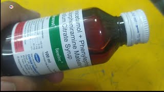 Sinarest Syrup  Chlorpheniramine Maleate Phenylephrine amp Paracetamol  Sodium Citrate Syrup [upl. by Sudbury]