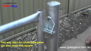 Gate Latch 2 way for round pipe and square [upl. by Akieluz438]