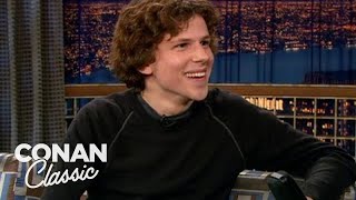 Jesse Eisenberg On Reading Negative Comments About Himself  Late Night with Conan O’Brien [upl. by Shakespeare426]