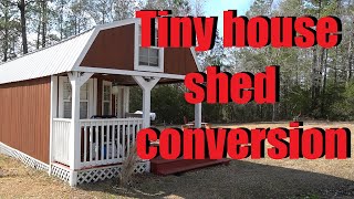 DIY Shed Conversion Tiny House [upl. by Issiah370]