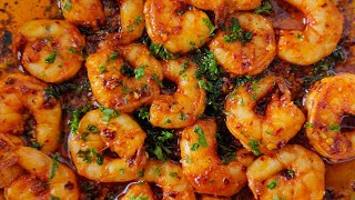 Spicy Garlic Butter Shrimp Recipe [upl. by Zerat]