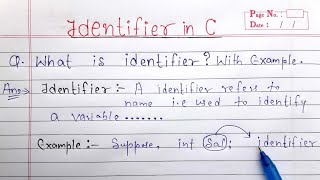 Identifiers in C programming  Learn Coding [upl. by Avonasac]