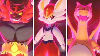 Pokémon Sword amp Shield  All Starters Dynamax Moves [upl. by Boulanger13]