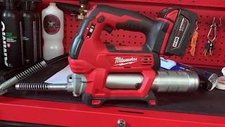 Milwaukee M18 Grease Gun Cartridge Change [upl. by Orthman]