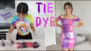 Tie Dyeing My Favourite Dress  Graces Room [upl. by Nesaj198]