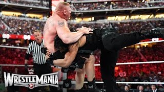 Roman Reigns vs Brock Lesnar  WWE World Heavyweight Championship Match WrestleMania 31 [upl. by Hokanson]