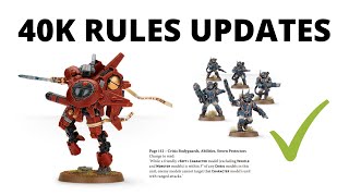 40K Rules Updates  Tau Empire Detachment Rules and Custodes [upl. by Wilde]