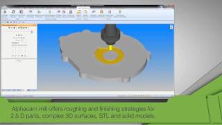 Alphacam CADCAM Software  CNC Milling [upl. by Virgilia]