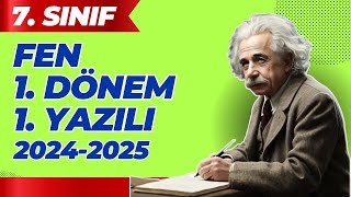 7 Sınıf Fen Bilimleri 1 Dönem 1 Yazılı 2024 [upl. by Alyal177]