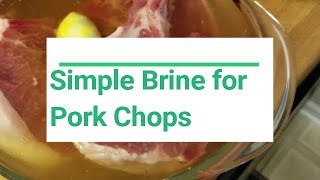 How to Simple Brine for Pork Chops [upl. by Salina]