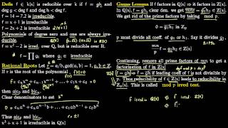 Irreducible Polynomials [upl. by Taylor]