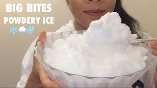 ASMR BIG BITES POWDERY ICE [upl. by Alyac]