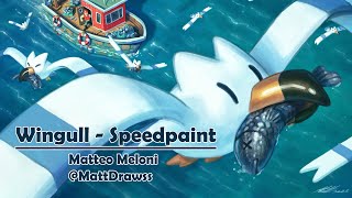 Wingull  Pokémon SPEEDPAINT [upl. by Antonin]