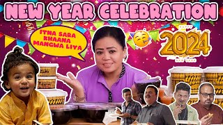 New Year Celebration 🥳🎉  Bharti Singh  Haarsh Limbachiyaa  Golla [upl. by Kimon]