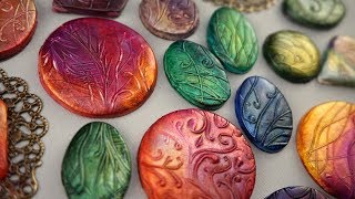 Mica and Ink on Clay  Making Alcohol Ink Shine [upl. by Darlleen]