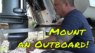 How to Mount an Outboard  Set Height Correctly and Rig  Boston Whaler 13 Restoration Part 19 [upl. by Amikahs]