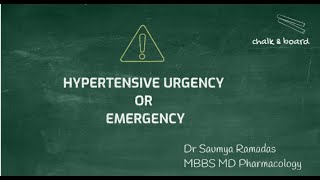 HYPERTENSIVE EMERGENCY URGENCY [upl. by Nevet682]