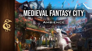 Fantasy Medieval City  Immersive Ambience  1 Hour DnD [upl. by Pals471]