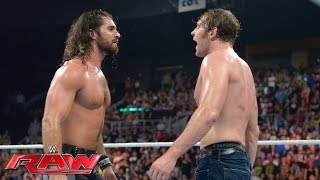 Dean Ambrose vs Seth Rollins  WWE Championship Match Raw July 18 2016 [upl. by Holsworth]