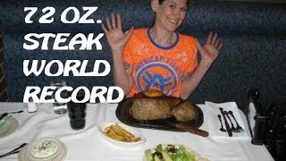 WORLD RECORD Molly Schuyler Devours 72 oz Steak in Under 3 Minutes [upl. by Attekal26]