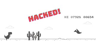 Hacking Chromes Dino Game with 3 Commands [upl. by Idahs66]