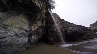 McWay Falls On the beach and waterfall  Big Sur California [upl. by Raphael380]