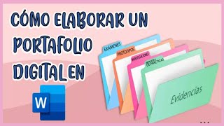 💻📂COMO HACER UN PORTAFOLIO DIGITAL EN WORD SUPER FÁCIL [upl. by Ellevehs452]