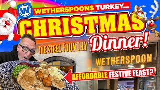 TURKEY Christmas Dinner at WETHERSPOONS  An AFFORDABLE FESTIVE FEAST [upl. by Asle514]