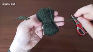 Pompon maken met de hand ♥ DIY [upl. by Ermengarde]