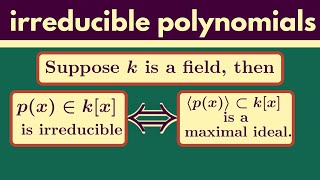 Abstract Algebra  Irreducible polynomials [upl. by Josefina]