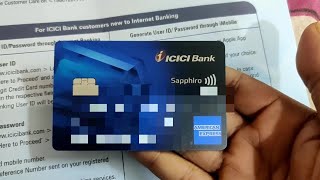 ICICI Bank Sapphiro Credit Card Unboxing [upl. by Atiuqan]