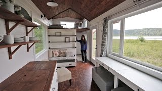 Open Concept Modern Tiny House with Elevator Bed anawhite [upl. by Luemas]