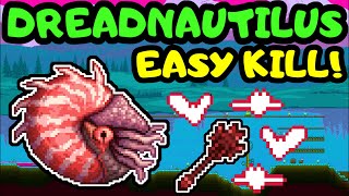 TERRARIA EASY DREADNAUTILUS FARMING Terraria Blood Moon Dread Nautilus Guide Easy Sanguine Staff [upl. by Adirem]