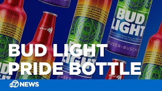 Bud Light reveals rainbow bottle for Pride Month [upl. by Acinoreb]