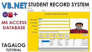 VBNetHow To Create Students Record Form In Visual BasicNet Ms Access 2007 Database TAGALOG [upl. by Ultima]