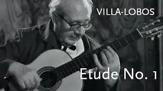 Etude No 1 • VillaLobos • Andrés Segovia [upl. by Ayitahs]