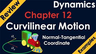 Dynamics Chapter 127 NormalTangential CoordinateCurvilinear motion Review  example [upl. by Mamoun]