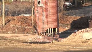 Ashtabula High Smokestack comes down 12162012 [upl. by Guerra]