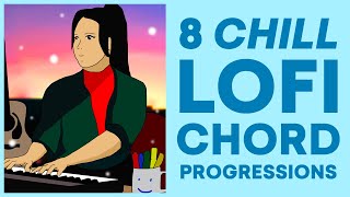 8 Chill Lofi Chord Progressions Lofi Piano Tutorial [upl. by Hughie65]