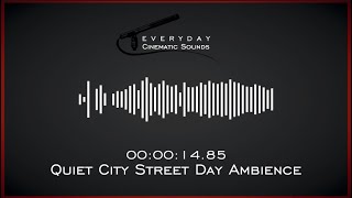 Quiet City Street Day Ambience  HQ Sound [upl. by Eicak]