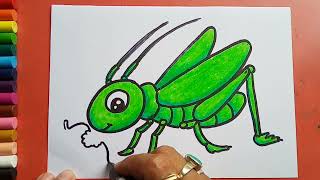 Easy and simple Grasshopper drawing [upl. by Elfont]