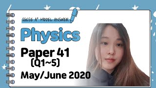 IGCSE Physics Paper 41  MayJune 2020  062541MJ20 Q15 SOLVED [upl. by Ritz]