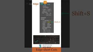 Edit poly modifier  Edge shortcut [upl. by Winnah]